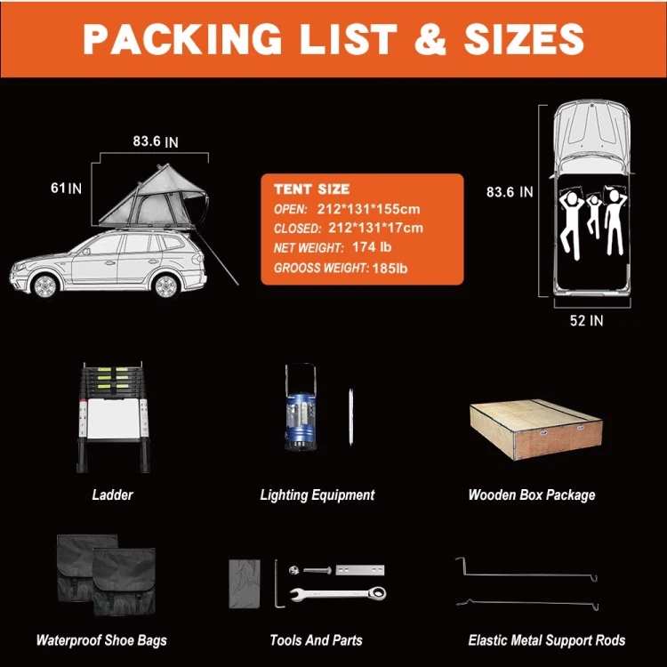 2 Man Triangular Aluminum Hard Shell Rooftop Tent 1 2 Man Triangular Aluminum Hard Shell Rooftop Tent 1