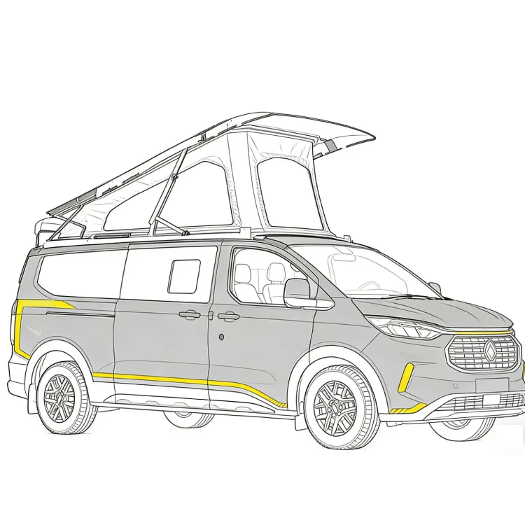Campervans B2B용 팝 탑 루프 텐트